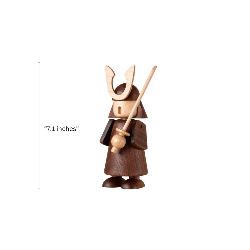Wooden Samurai Figurine Ornament - Gift From Here