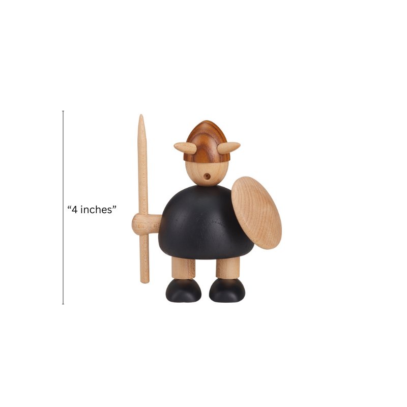 Handcrafted Wooden Viking Figurine - Gift From Here