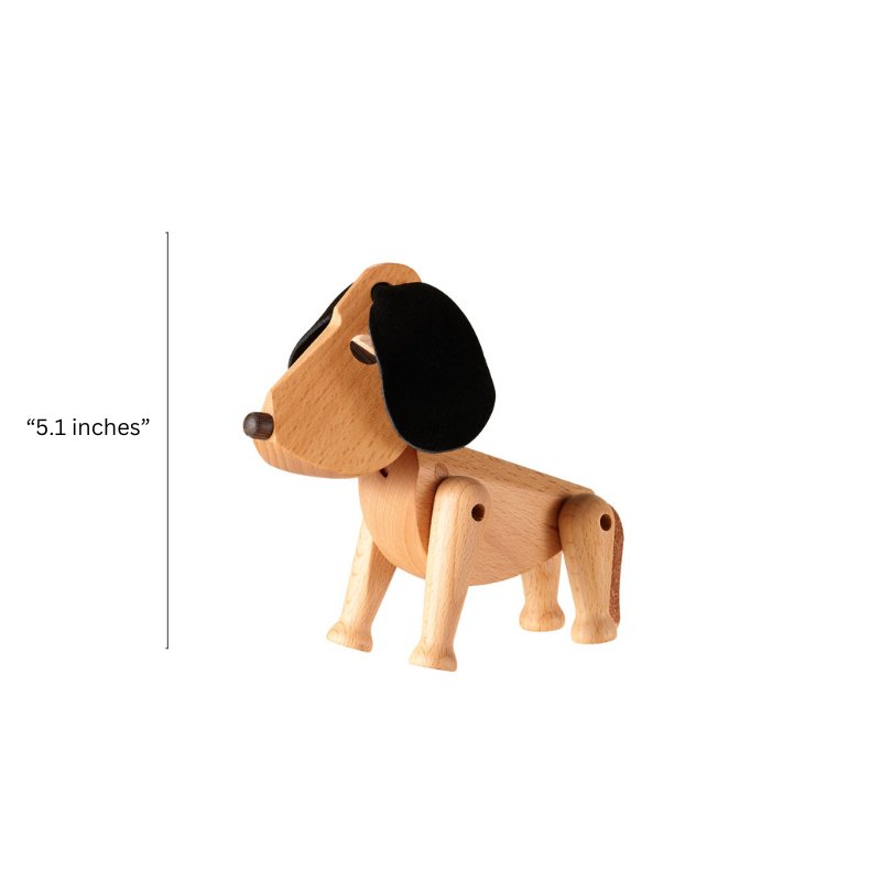 Wooden Dog Figurine Ornament - Gift From Here