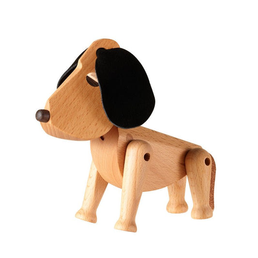 Wooden Dog Figurine Ornament - Gift From Here