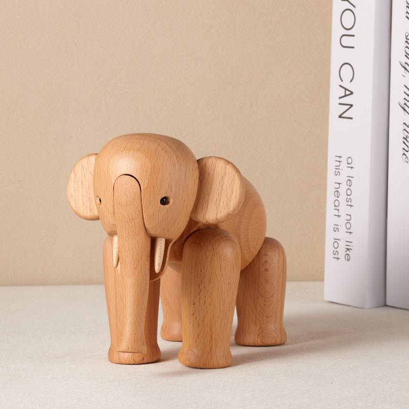 Wooden Elephant Figurine Ornament - Gift From Here