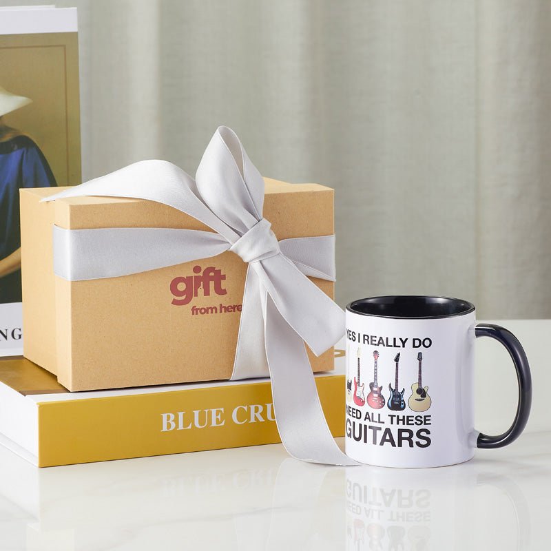 YES I REALLY DO NEED ALL THESE GUITARS Ceramic Coffee Mug
