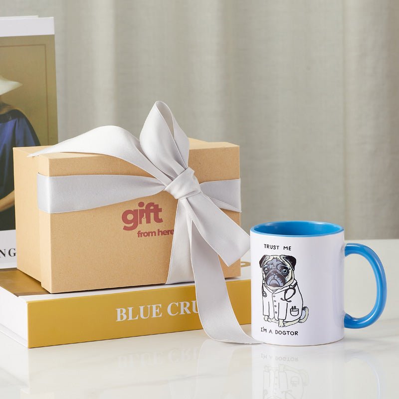 Funny "I' M A Dogtor" Ceramic Coffee Mug Gift Set