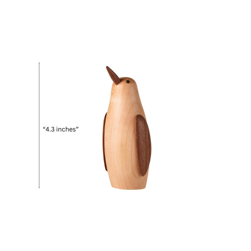 Wooden Penguin Figurine Ornament - Gift From Here