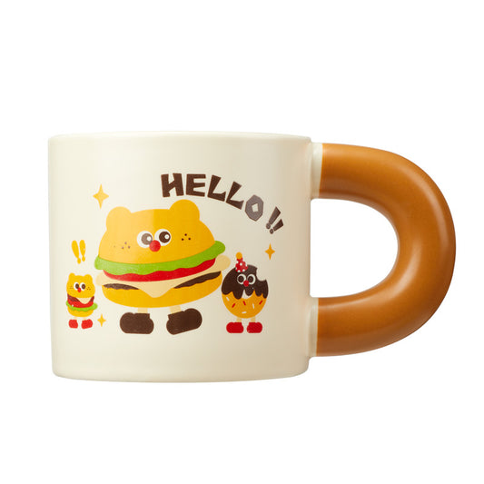 "HELLO!!" Cute Pattern Coffee Mug