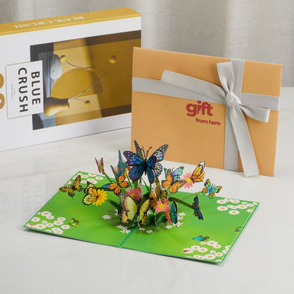 3D Pop-Up Butterfly Garden Greeting Card