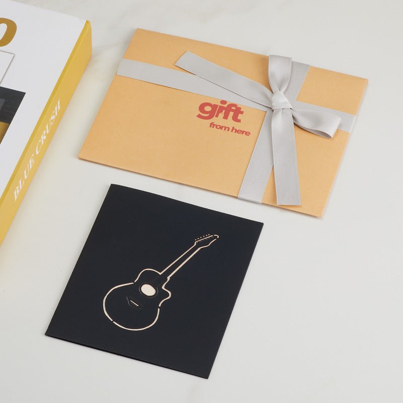 3D Pop-Up Guitar Greeting Card with Premium Packaging