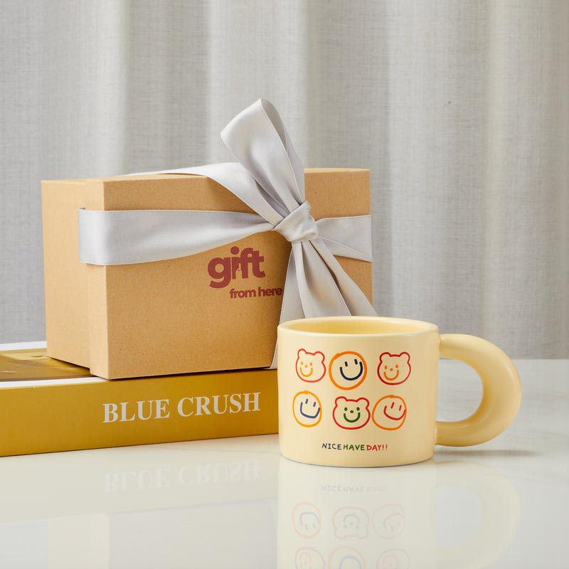 Cheerful Bear Faces Mug with "NICE HAVE DAY!!" GIFT SET