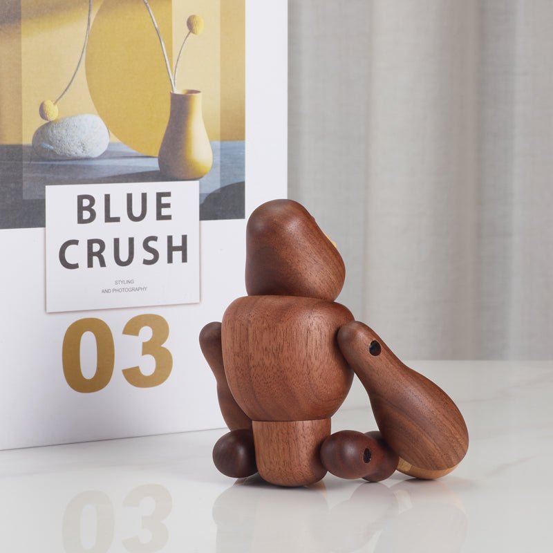 Wooden gorilla figurine
