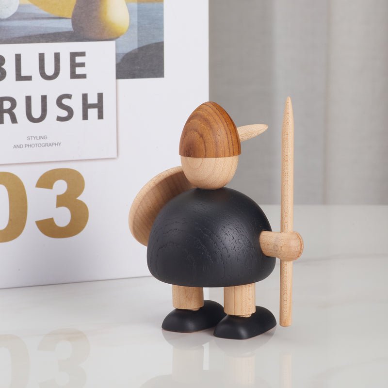 wooden Viking figurine