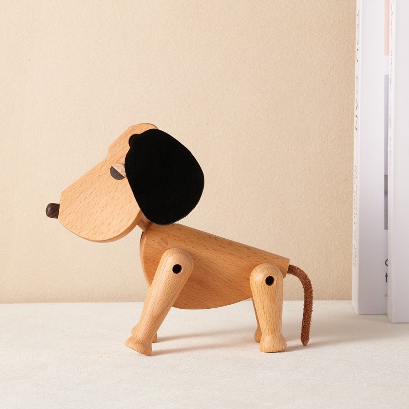 Wooden Dog Figurine Ornament - Gift From Here