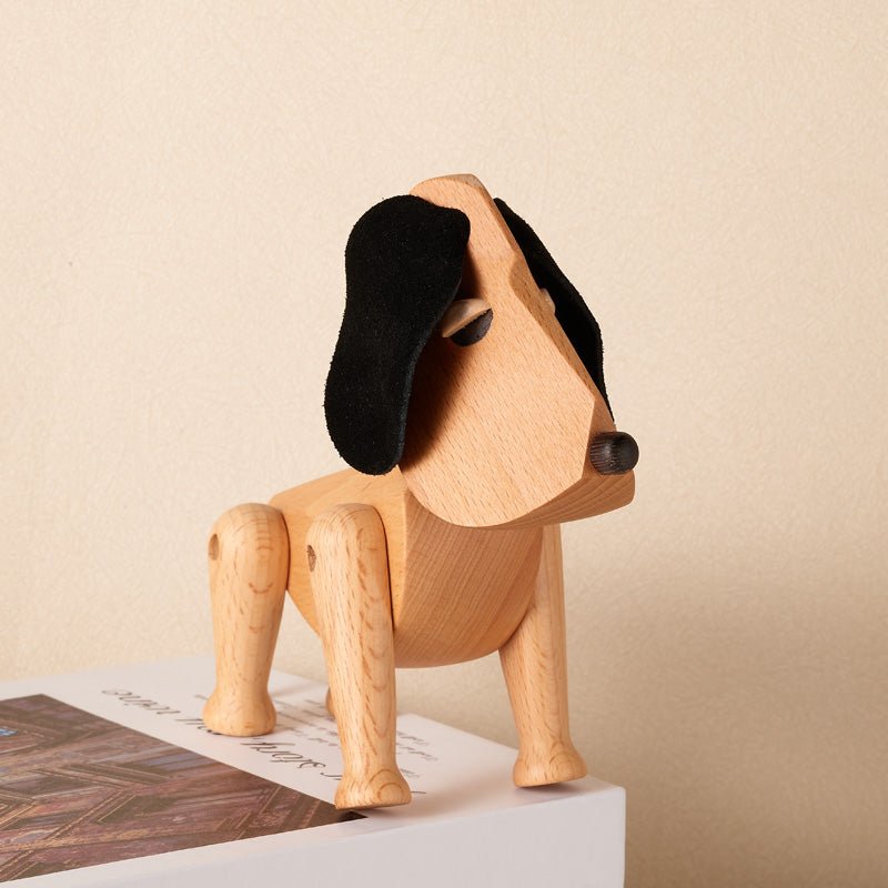 Wooden Dog Figurine Ornament - Gift From Here