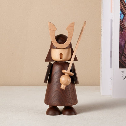 Wooden Samurai Figurine Ornament - Gift From Here