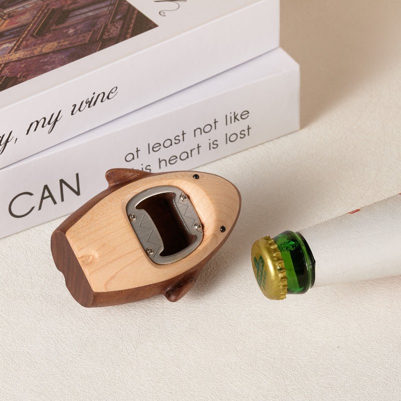 Adorable Wooden Shark Bottle Opener - Gift From Here