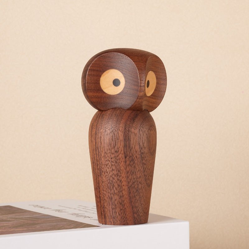 Wooden Owl Figurine Ornament - Gift From Here
