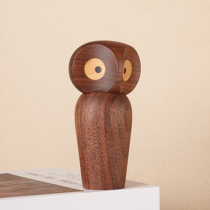 Wooden Owl Figurine Ornament - Gift From Here