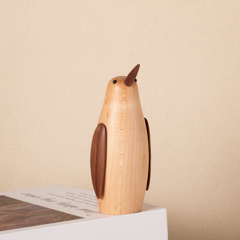 Wooden Penguin Figurine Ornament - Gift From Here