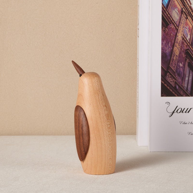 Wooden Penguin Figurine Ornament - Gift From Here